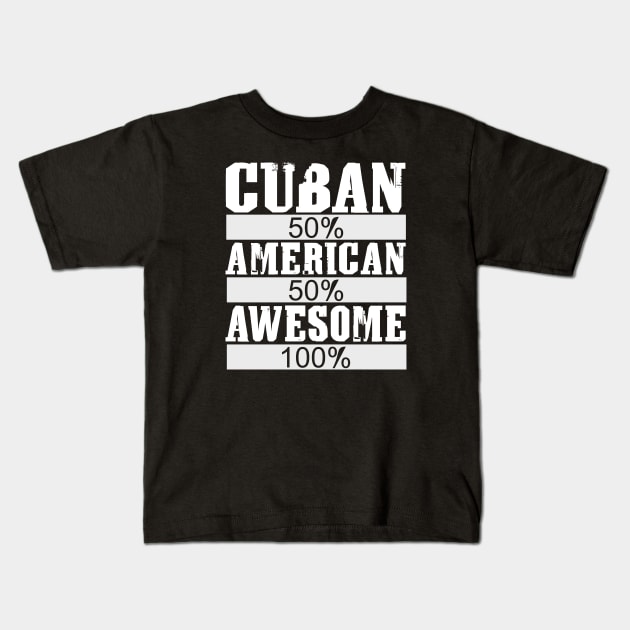 American Raised with Cuban Roots Kids T-Shirt by alcoshirts